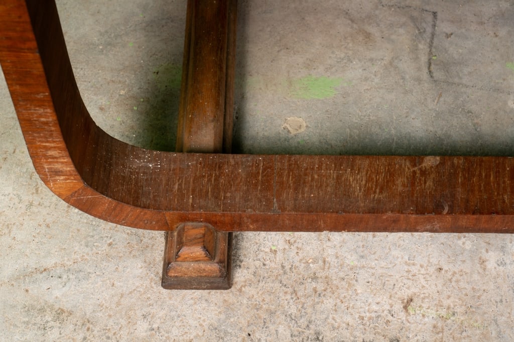 ENGLISH ART DECO BURLWOOD CONSOLE TABLE - 6