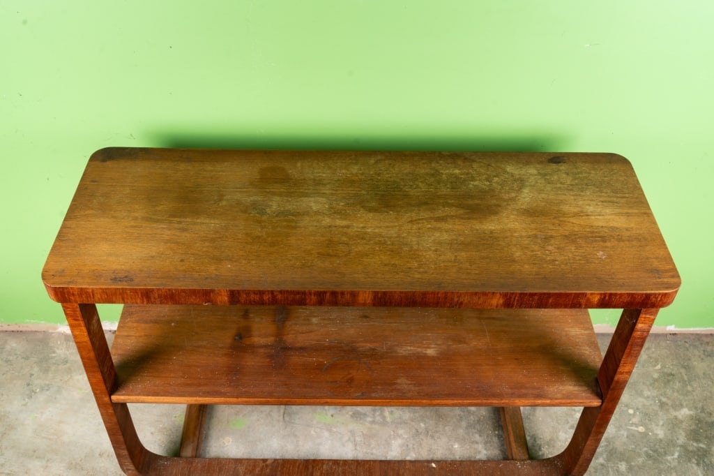 ENGLISH ART DECO BURLWOOD CONSOLE TABLE - 7
