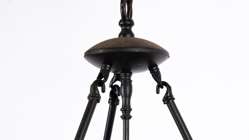 TIFFANY STYLE 3 LIGHT HANGING LIGHT FIXTURE - 6