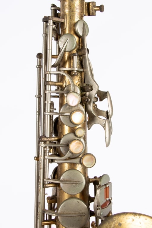 TWO VINTAGE BRASS SAXOPHONES - 5