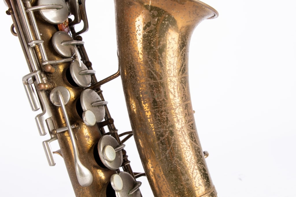 TWO VINTAGE BRASS SAXOPHONES - 6
