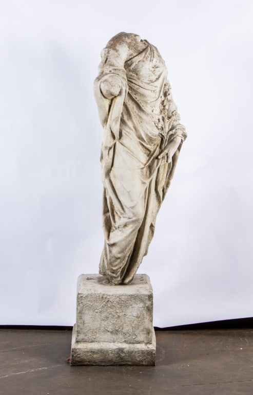 LIFE SIZE FIBERGLASS HEADLESS FEMALE STATUE - 4