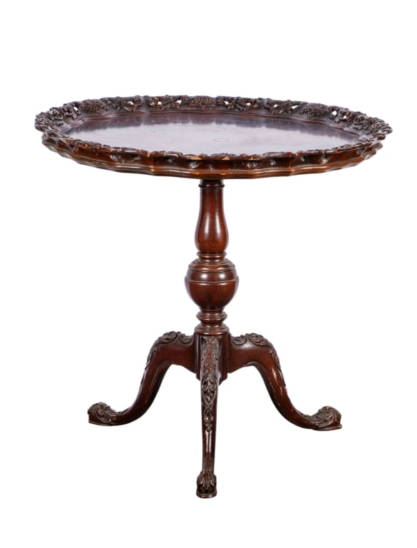 20TH CENTURY GEORGIAN STYLE PEDESTAL SIDE TABLE (1 of 6)