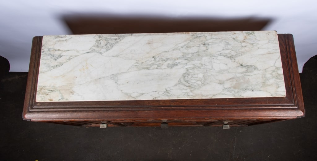 ART DECO MARBLE TOP BUFFET - 8