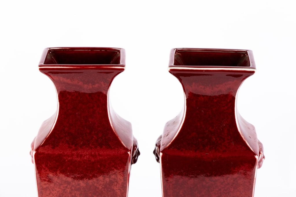 PAIR OF CHINESE OXBLOOD VASES - 4