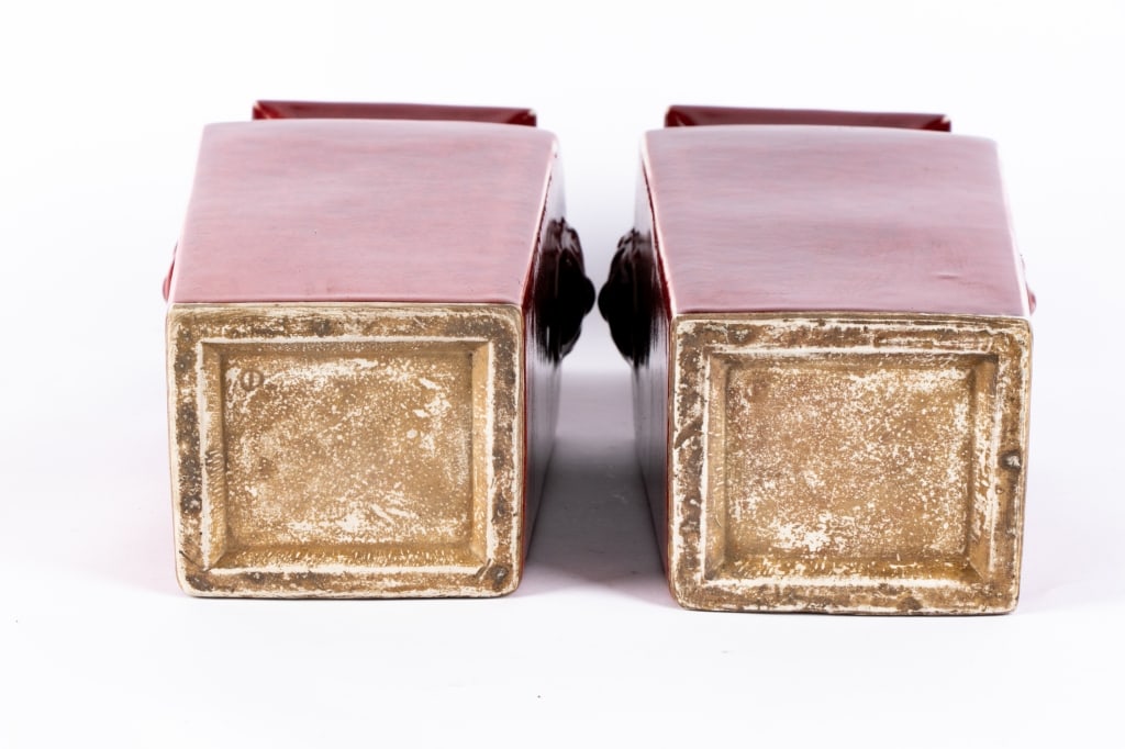 PAIR OF CHINESE OXBLOOD VASES - 5