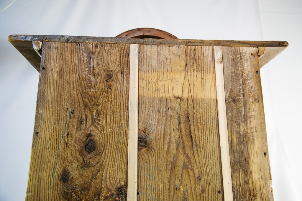 RICHARD DUNBRACK FOLK ART MIXED MEDIA CUPBOARD - 12