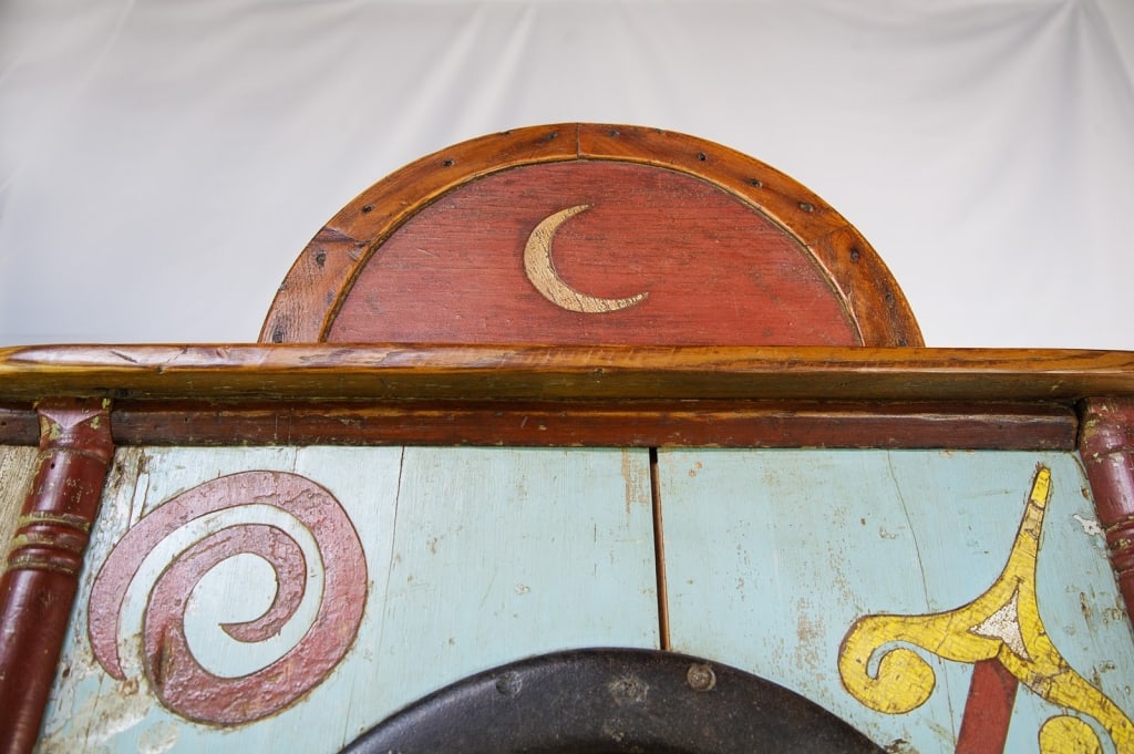 RICHARD DUNBRACK FOLK ART MIXED MEDIA CUPBOARD - 7