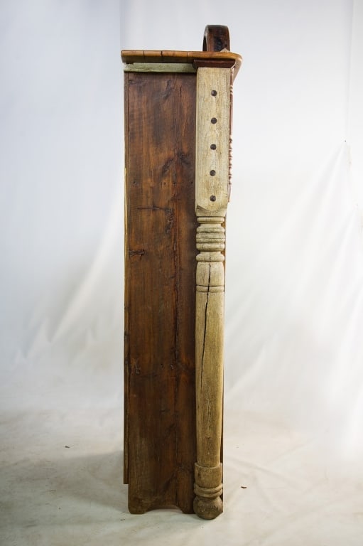RICHARD DUNBRACK FOLK ART MIXED MEDIA CUPBOARD - 9
