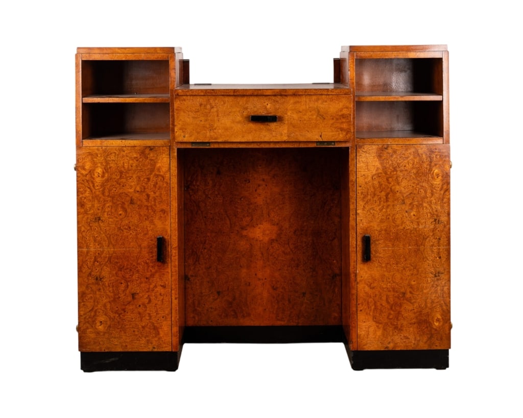 ART DECO STYLE BURL WALNUT VANITY (1 of 10)