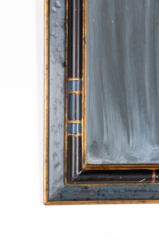 SMALL POLYCHROME HAND-PAINTED WOOD MIRROR - 2