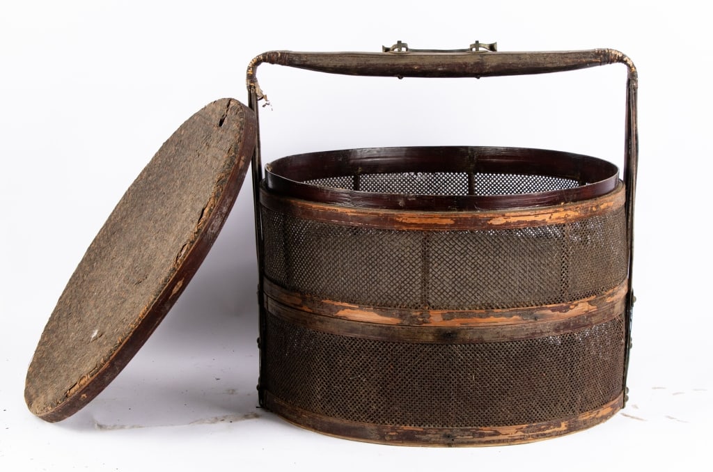 VINTAGE CHINESE TWO-TIER STEAMER BASKET - 7