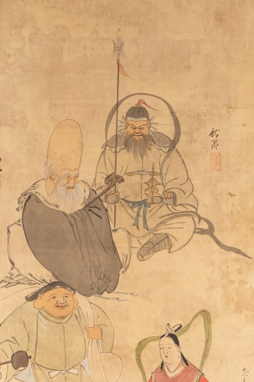 PANTHEON OF CHINESE GODS, WATERCOLOR ON SILK - 4