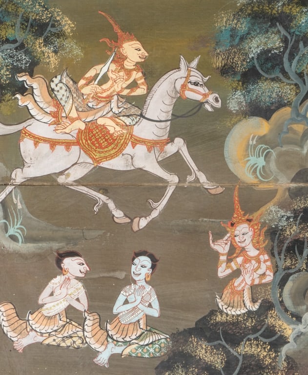 SOUTHEAST ASIAN MIXED MEDIA PAINTING - 4