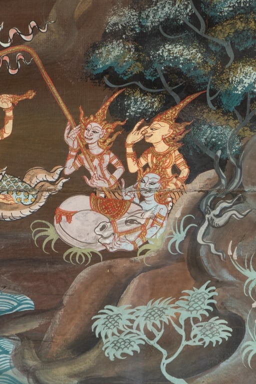 SOUTHEAST ASIAN MIXED MEDIA PAINTING - 6