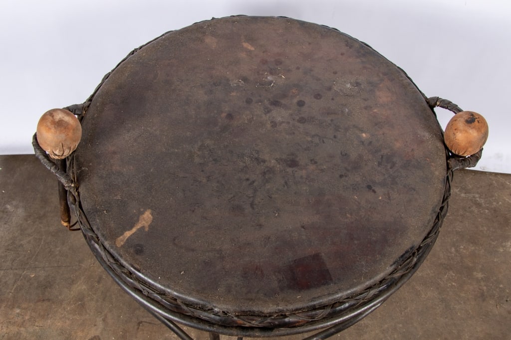 VINTAGE NAGARA DRUM COCKTAIL TABLE - 7