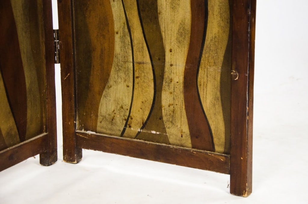 MID-CENTURY HAND-PAINTED ROOM DIVIDER - 5