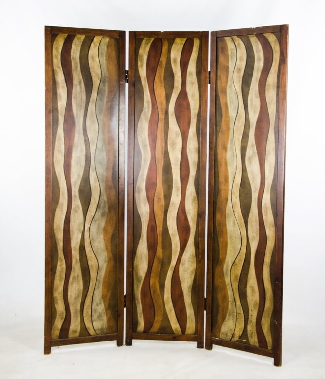 MID-CENTURY HAND-PAINTED ROOM DIVIDER - 7