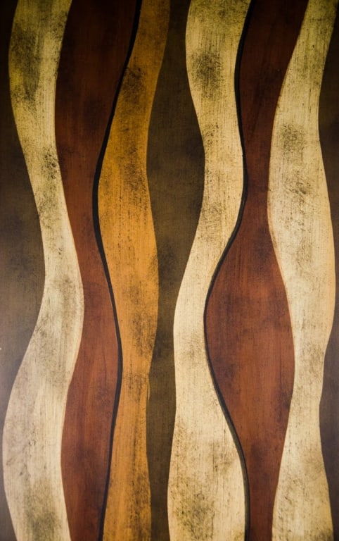 MID-CENTURY HAND-PAINTED ROOM DIVIDER - 8