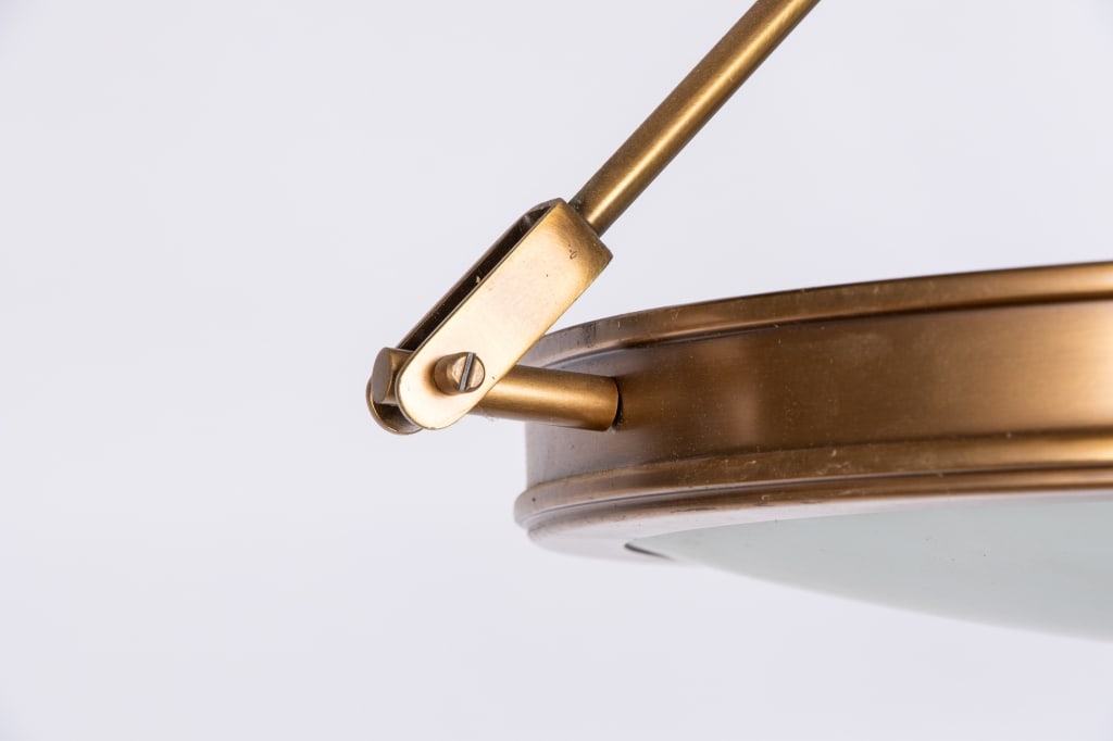 HINKLEY FROSTED GLASS CHANDELIER - 4
