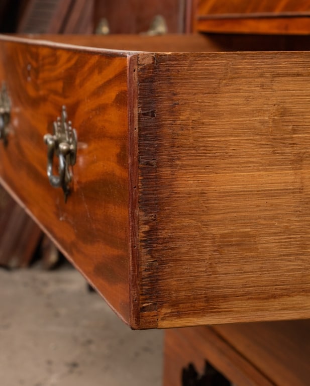 20TH C. GEORGIAN STYLE CHEST ON CHEST TALLBOY DRESSER - 9