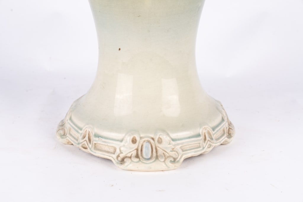 WELLER POTTERY PLANT STAND WITH CAMEO ACCENTS - 3