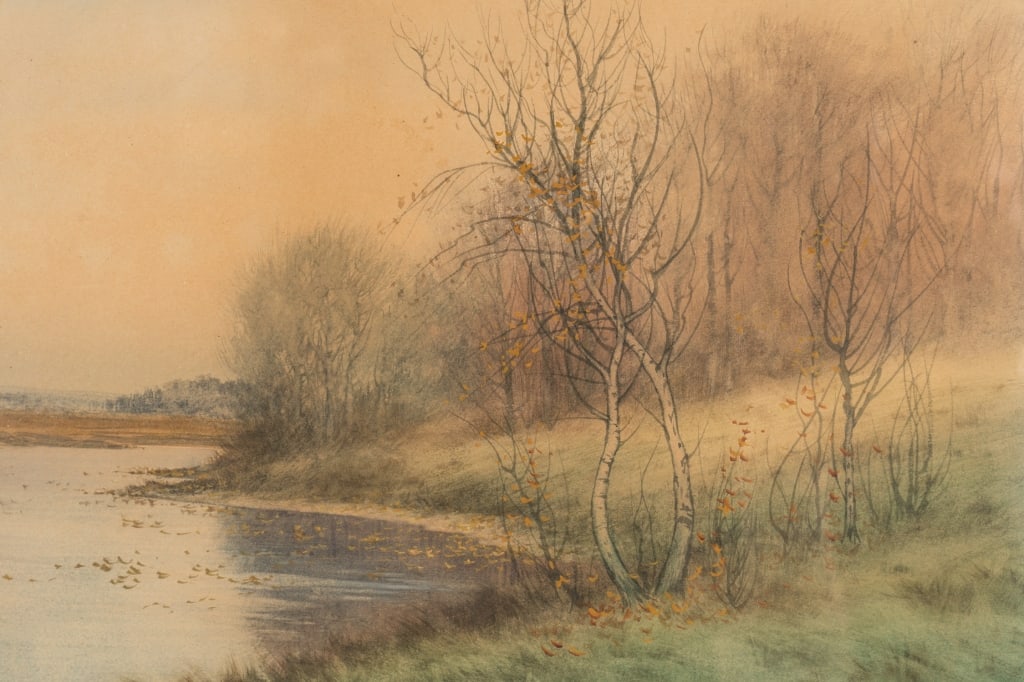 GEORGE HOWELL GAY, LANDSCAPE, WATERCOLOR ON PAPER - 6