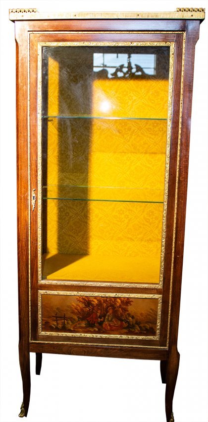 French style mid 20th C. rosewood curio (1 of 8)