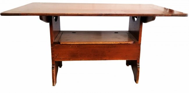 Early 19th C. American Pine Hutch Table (1 of 7)