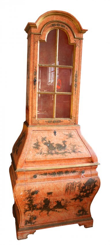 Vintage Oriental Paint decorated Secretary (1 of 6)