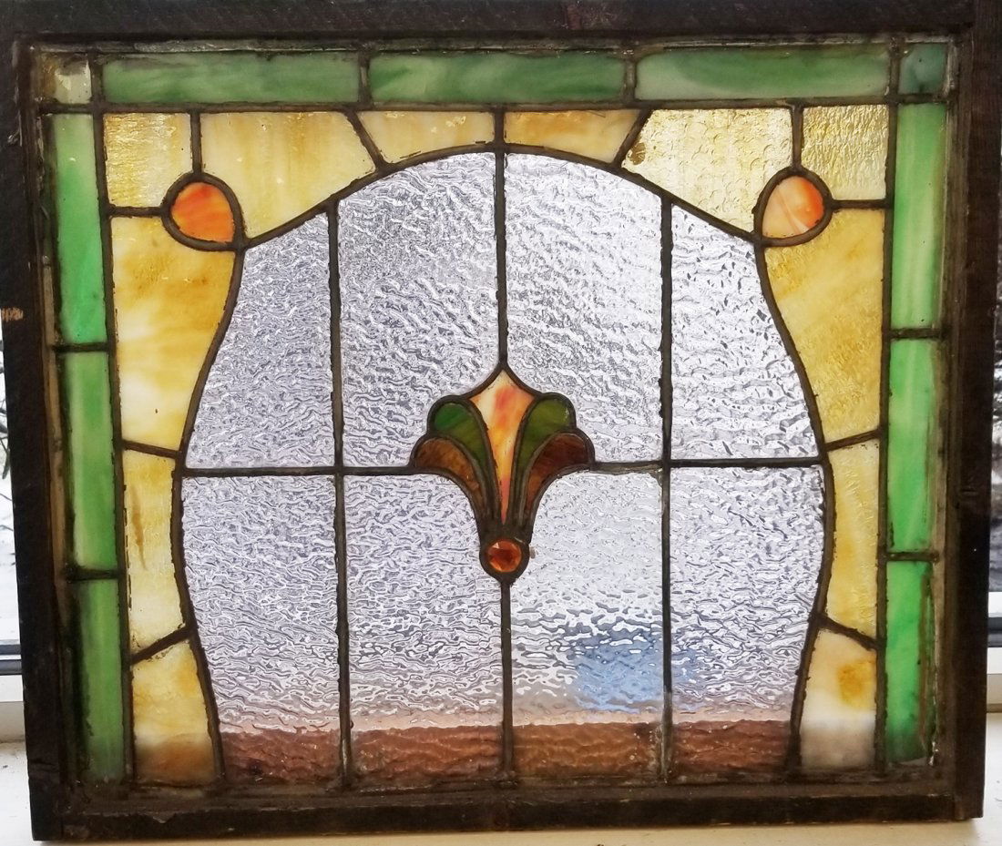 Victorian American Stained & leaded  glass window (1 of 4)