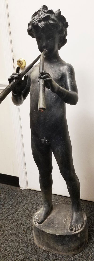 Early 19th Century lead statue of Pan (1 of 8)