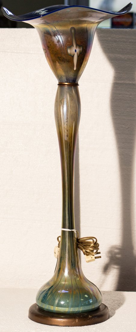 French Early 20th Century signed art lamp (1 of 5)