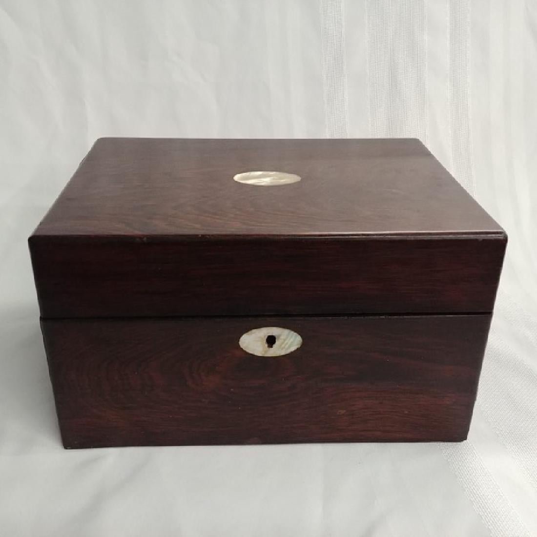 19th C. Rosewood Jewelry Box (1 of 6)