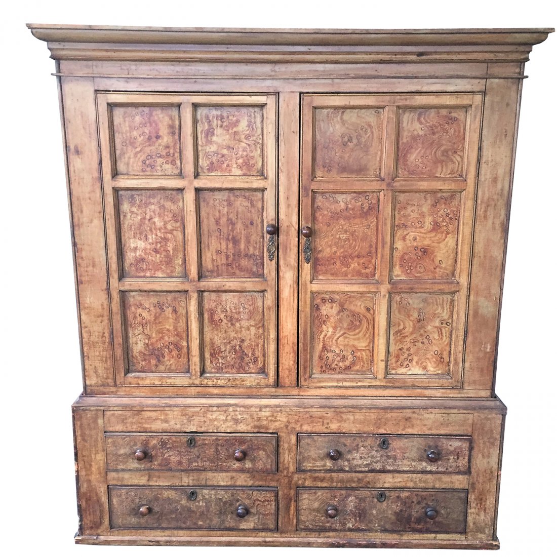 Early 19th C. American double door cupboard (1 of 8)