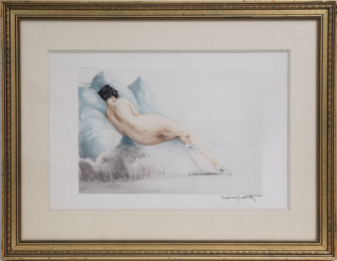 Original Louis ICart dry point etching “Sulking” (1 of 4)