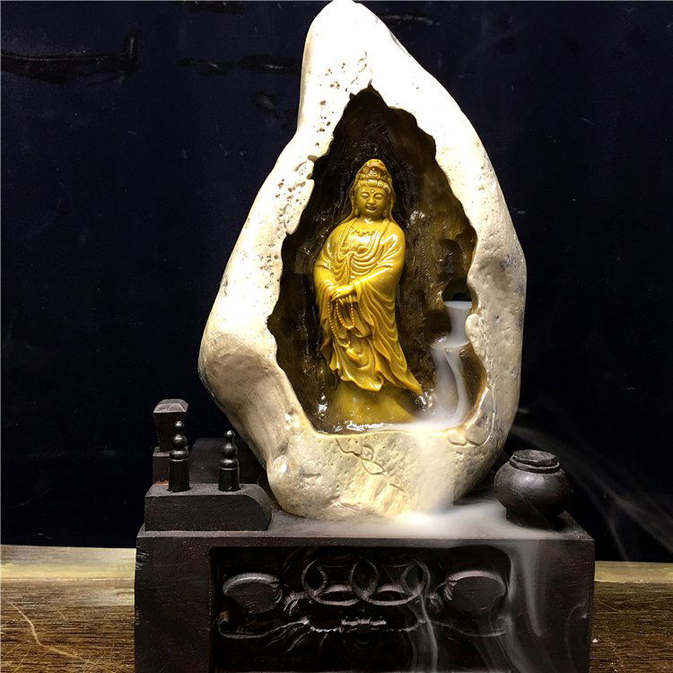 Natural Shoushan stone Carving guanyin Statue (1 of 7)
