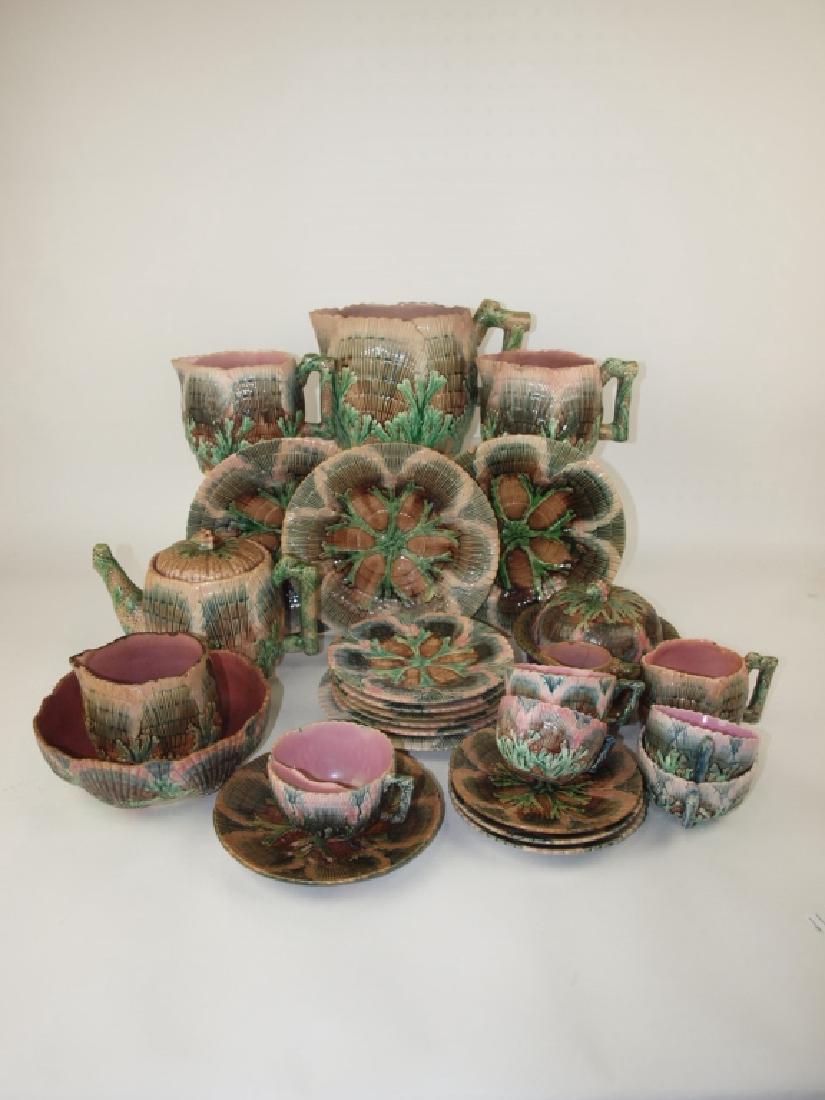 Etruscan Majolica shell & seaweed lot of 27 pieces (1 of 1)