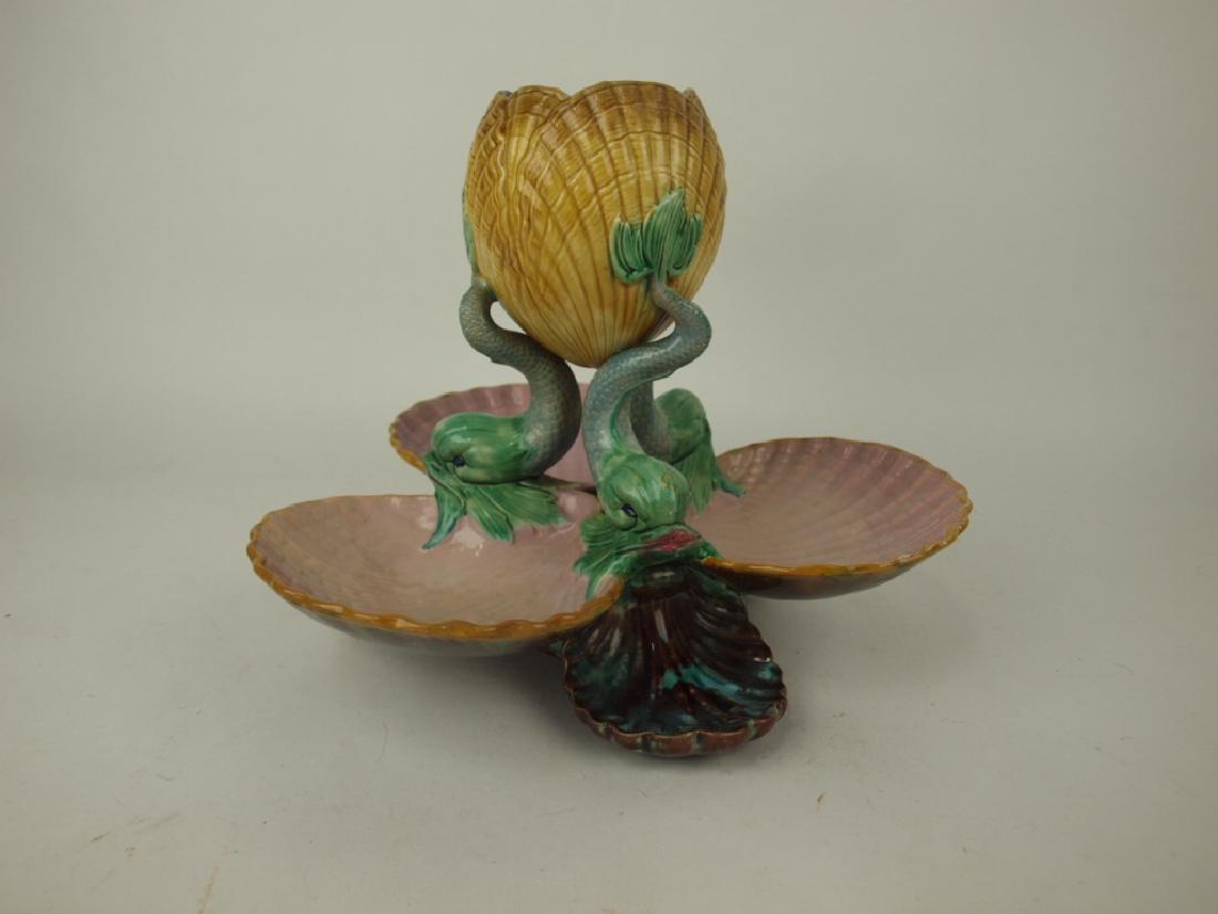 George Jones Majolica shell & dolphin table center 9 (1 of 1)