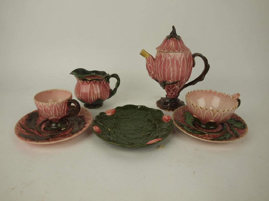 Zsolnay Majolica lot of 5 pieces: demitasse pot, (1 of 1)