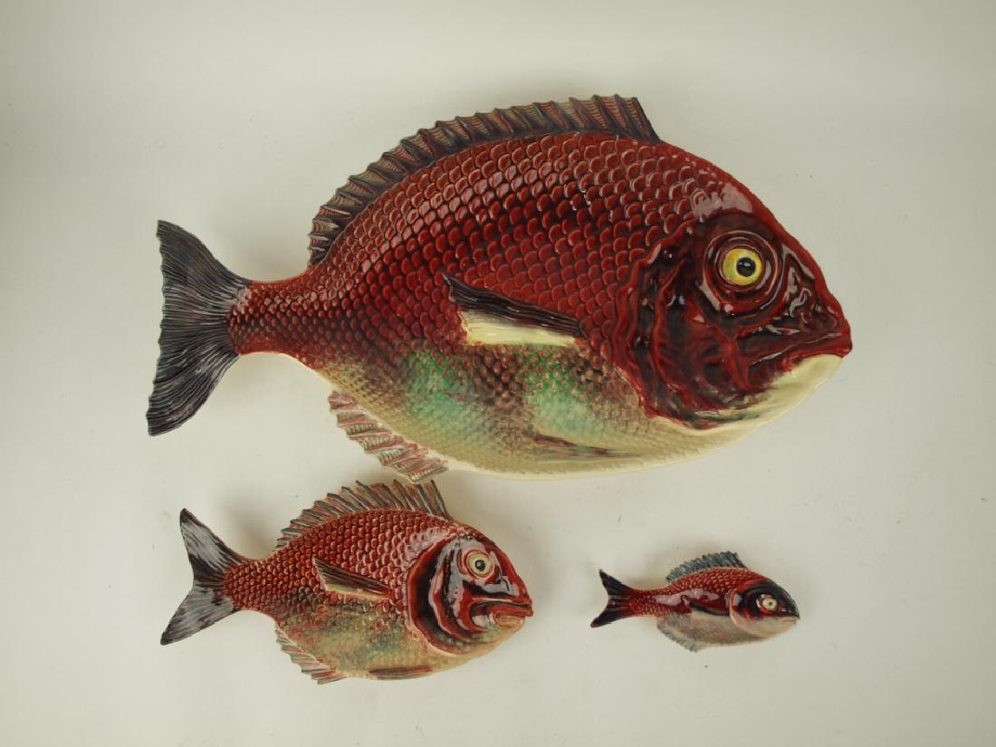 Portugal Majolica large fish tray 20" and 10" and 5 (1 of 1)