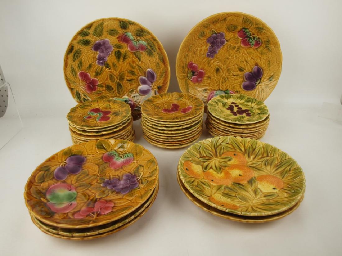 Sarreguemines Majolica large dessert service, 39 (1 of 1)