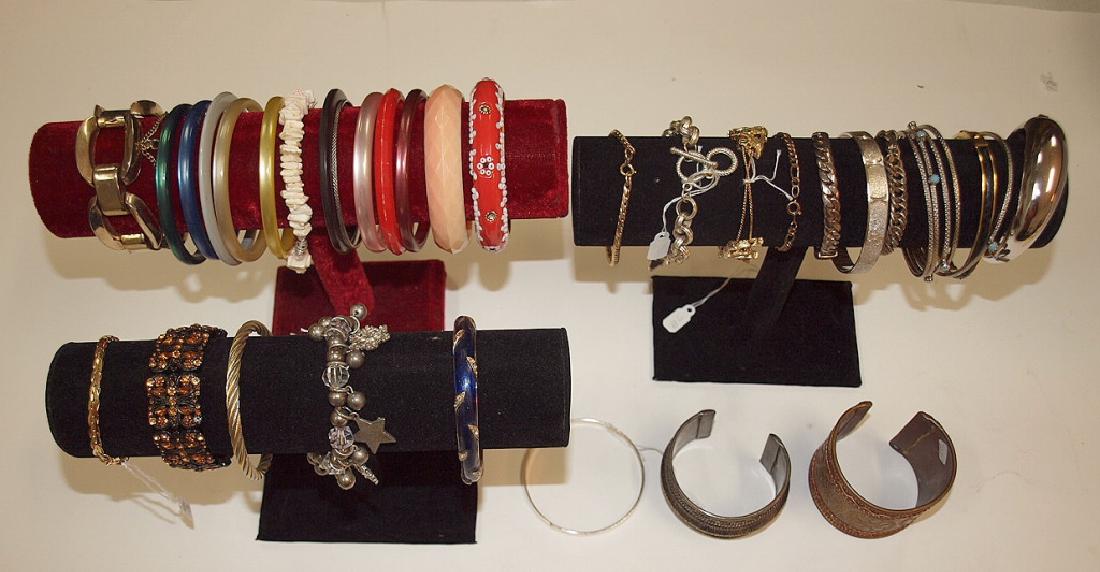 Lot of bangle and cuff bracelets: Lot of bangle and cuff bracelets