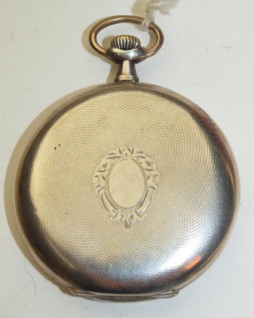 Swiss coin silver hunters case pocket watch, 15j 12s, (1 of 3)