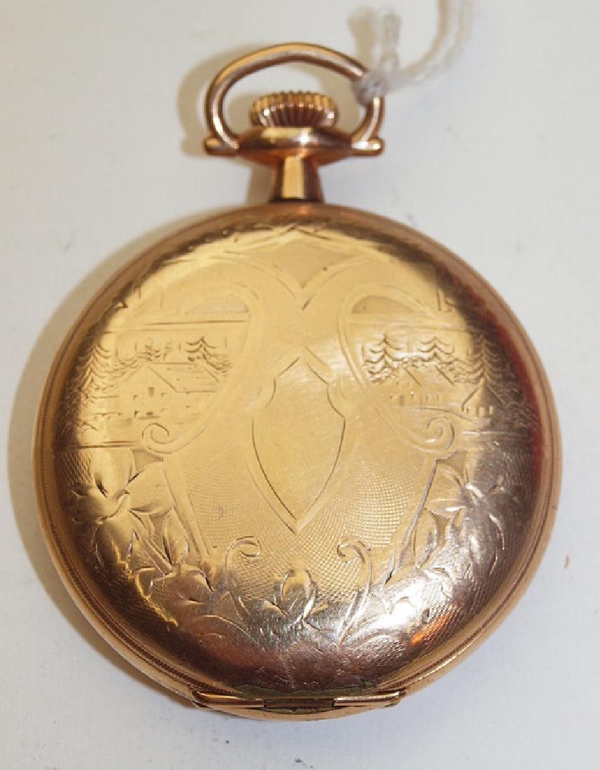 Elgin 16s, 15j, gold filled hunters case pocket watch, (1 of 2)