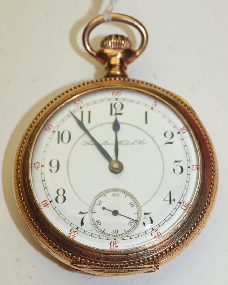 Hamilton 18s, 17j, o.f. pocket watch, runs (1 of 4)