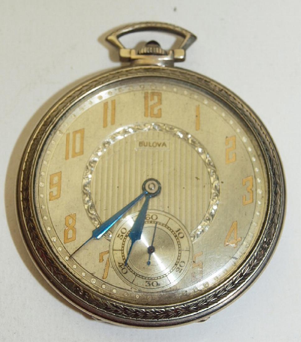 Bulova 12s o.f. pocket watch, runs: Bulova 12s o.f. pocket watch, runs