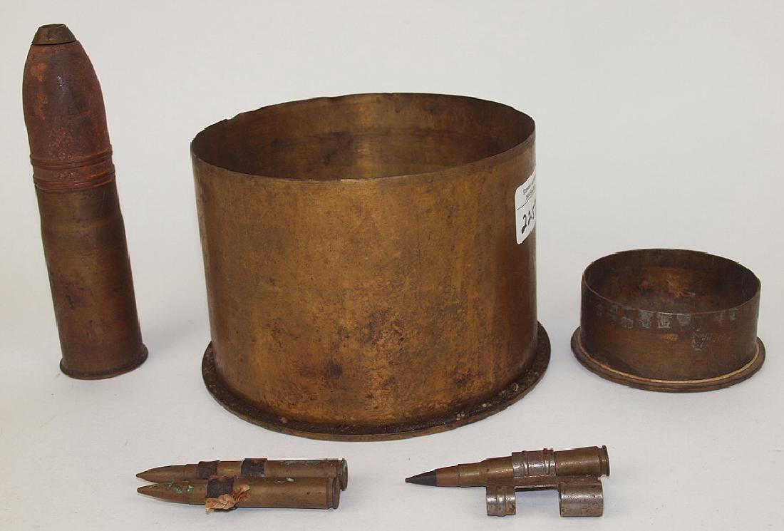 WWI era brass shell casings, large one dated 1917 6 (1 of 2)