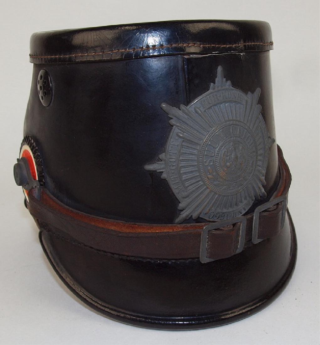 WWI German leather Pickelhaube helmet (1 of 4)