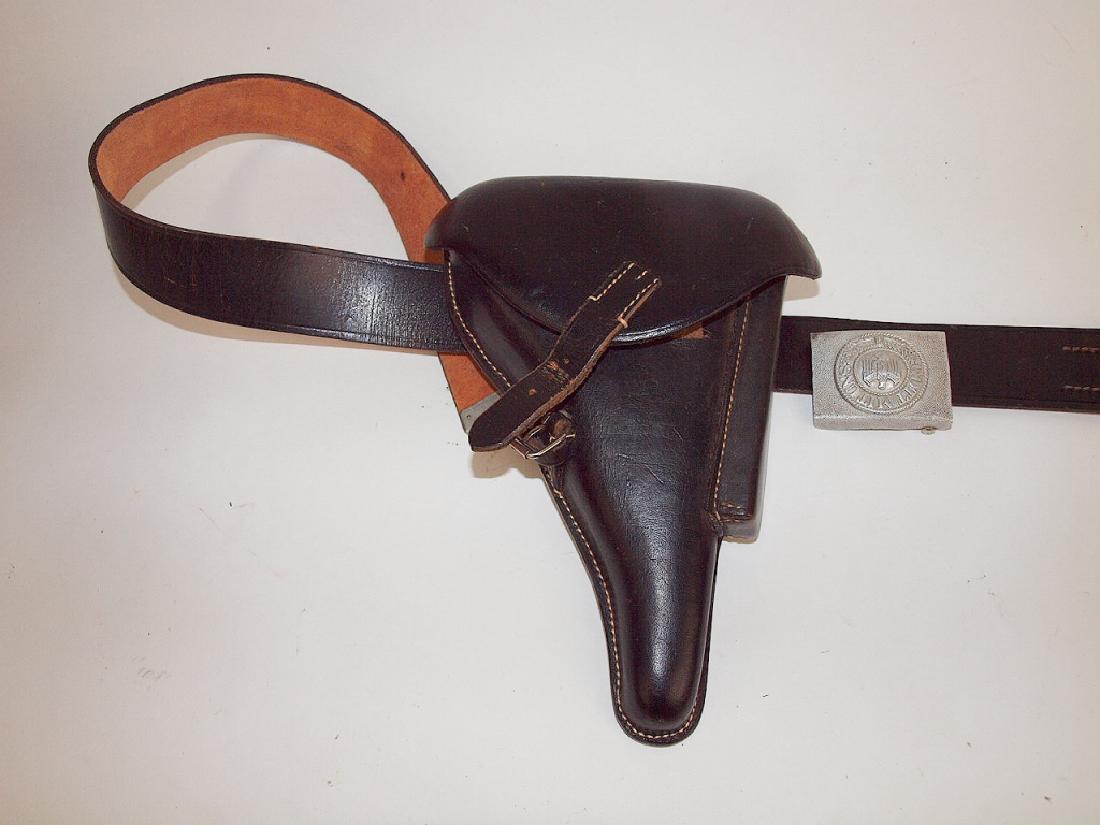 German WWII Luger holster, belt & buckle (1 of 4)